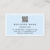 Carte De Visite QR CODE Logo Corps Sculpture Massage Soins Bleu (Dos)