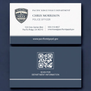 Carte de visite QR Code Logo du service de police