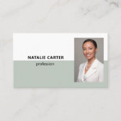 Carte De Visite QR CODE Logo Portrait photo professionnel SAGE (Devant)