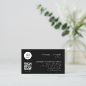 Carte De Visite QR CODE logo professionnel professionnel moderne n (Debout devant)