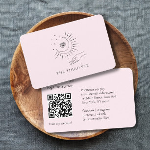 Carte De Visite QR Code - Lune Oeil Yoga Reiki Wellness