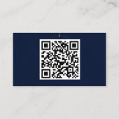 Carte de visite QR Code Lune Or Céleste Navy (Dos)