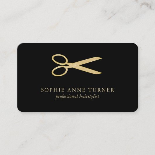 Carte De Visite QR Code Luxe Gold Black Professional (Devant)