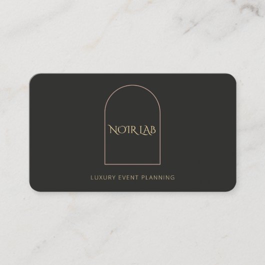 Carte de visite QR Code Luxe Moderne à cravate noi (Devant)