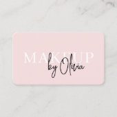 Carte De Visite QR Code maquillage Artiste Blush rose médias socia (Devant)