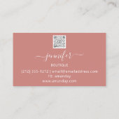Carte De Visite QR Code maquillage Artiste Gold Confetti Rose Poud (Dos)