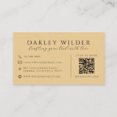 Carte De Visite QR Code Maquilleuse Sable (Dos)