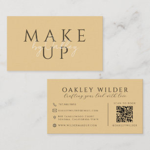 Carte De Visite QR Code Maquilleuse Sable 