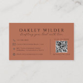 Carte De Visite QR Code Maquilleuse Terracotta (Dos)