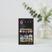 Carte de visite QR Code Marbre LUXE Instagram (Debout devant)