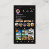 Carte de visite QR Code Marbre LUXE Instagram (Devant)