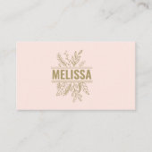 Carte de visite QR Code mariage floral rose élégan (Devant)