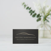 Carte de visite QR Code métallisé noir et or pour (Debout devant)