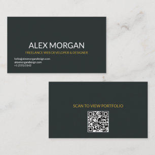 Carte de visite QR Code minimaliste moderne