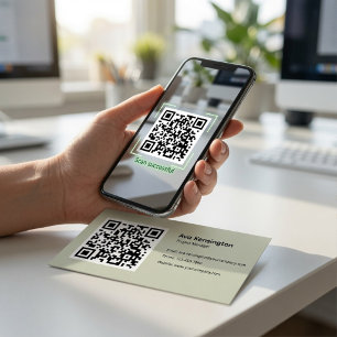 Carte de visite QR Code minimaliste moderne person