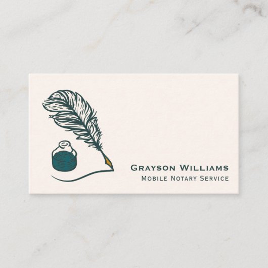 Carte De Visite QR Code Mobile Notary Business Card (Devant)