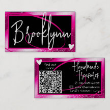QR Code Modèle Stylish Girly Rose Cadre Coeur