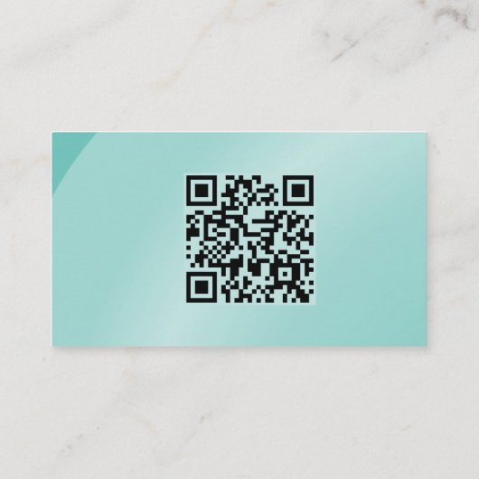 Carte De Visite Qr Code Modérée Aquarelle Moderne À L'Ombre (Dos)