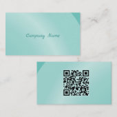 Carte De Visite Qr Code Modérée Aquarelle Moderne À L'Ombre (Devant / Derrière)