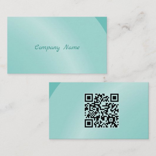 Carte De Visite Qr Code Modérée Aquarelle Moderne À L'Ombre (Devant / Derrière)