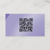 Carte De Visite Qr Code Modérée Lilac Moderne Neat Ombragé (Dos)