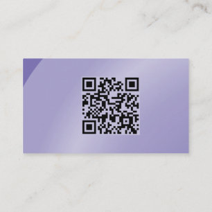 Carte De Visite Qr Code Modérée Lilac Moderne Neat Ombragé