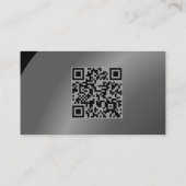 Carte De Visite Qr Code Modérée Noir Moderne Nat Ombré (Dos)