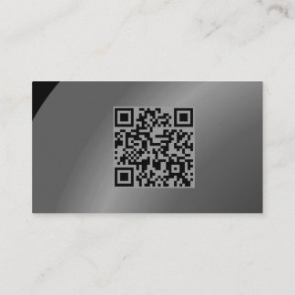 Carte De Visite Qr Code Modérée Noir Moderne Nat Ombré