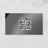 Carte De Visite Qr Code Modérée Noir Moderne Nat Ombré (Dos)