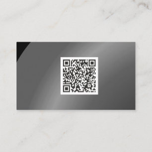 Carte De Visite Qr Code Modérée Noir Moderne Nat Ombré