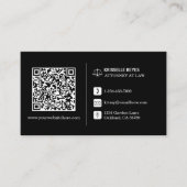Carte De Visite QR Code Modern Black Logo Professionnel (Devant)