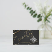 Carte De Visite QR Code Modern Chic Événements (Debout devant)