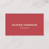Carte De Visite QR code modern minimalist bold typography red (Devant)