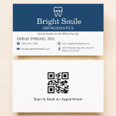 Carte De Visite QR Code Modern Orthodontics Office