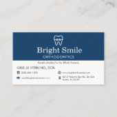 Carte De Visite QR Code Modern Orthodontics Office (Devant)