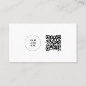 Carte De Visite QR Code Modern Upload Your Logo Professional (Dos)