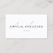 Carte De Visite QR Code Modern White Script professionnel (Devant)