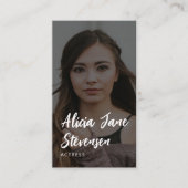 Carte De Visite QR CODE moderne actrice professionnelle photo (Devant)