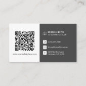 Carte De Visite QR Code moderne blanc et gris professionnel (Devant)