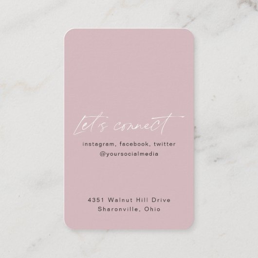 Carte De Visite QR code moderne chic cheveux tendance style vertic (Dos)