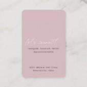 Carte De Visite QR code moderne chic lash extension verticale (Dos)