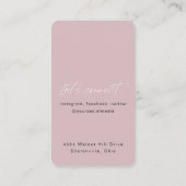 Carte De Visite QR code moderne chic maquillage artiste vertical (Dos)