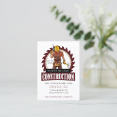 Carte De Visite QR Code Moderne Construction Professionnelle Verti (Debout devant)