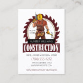 Carte De Visite QR Code Moderne Construction Professionnelle Verti (Devant)