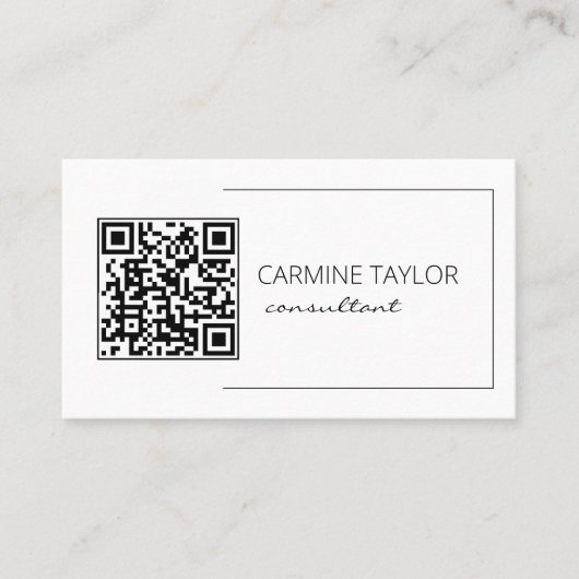 Carte De Visite QR Code Moderne Consultant (Devant)
