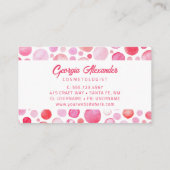 Carte De Visite QR Code Moderne Cosmetologue Abstrait tendance (Dos)