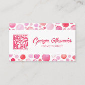 Carte De Visite QR Code Moderne Cosmetologue Abstrait tendance (Devant)