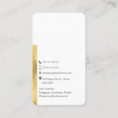 Carte De Visite QR code moderne design or réseau  (Dos)