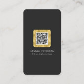 Carte De Visite QR code moderne design or scannable réseau (Devant)