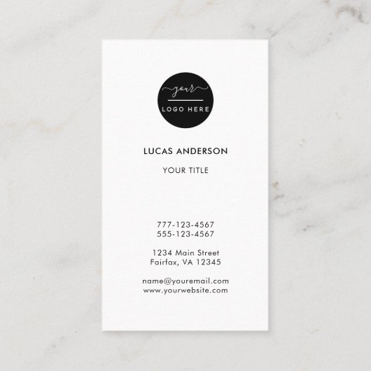 Carte De Visite QR code moderne design or scannable réseau B (Dos)